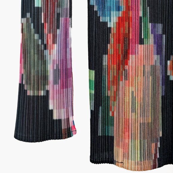Pleats Please Issey Miyake Archival Pixelated Multicolour Flower Jacket, Size L - Picture 6 of 10